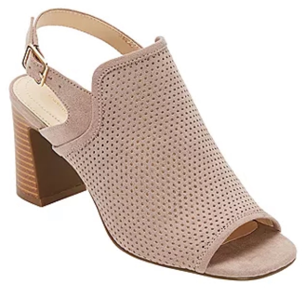 Liz Claiborne + Women’s Goldie Heeled Sandals + Stacked Heel + EUC + Sz 8.5
